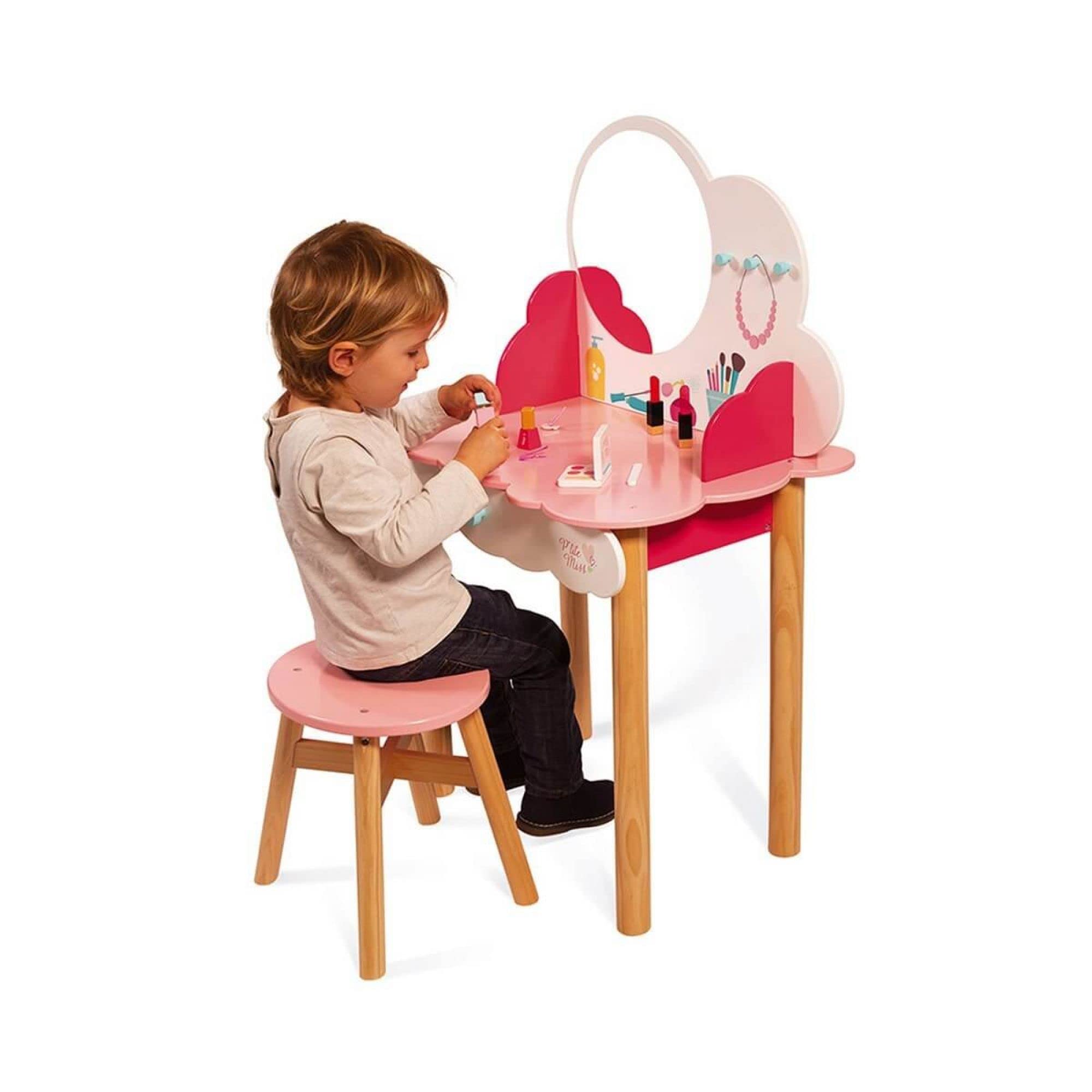 janod-p-tite-miss-holz-schminktisch-mit-hocker-und-10-teiligem-zubeh-r image 4