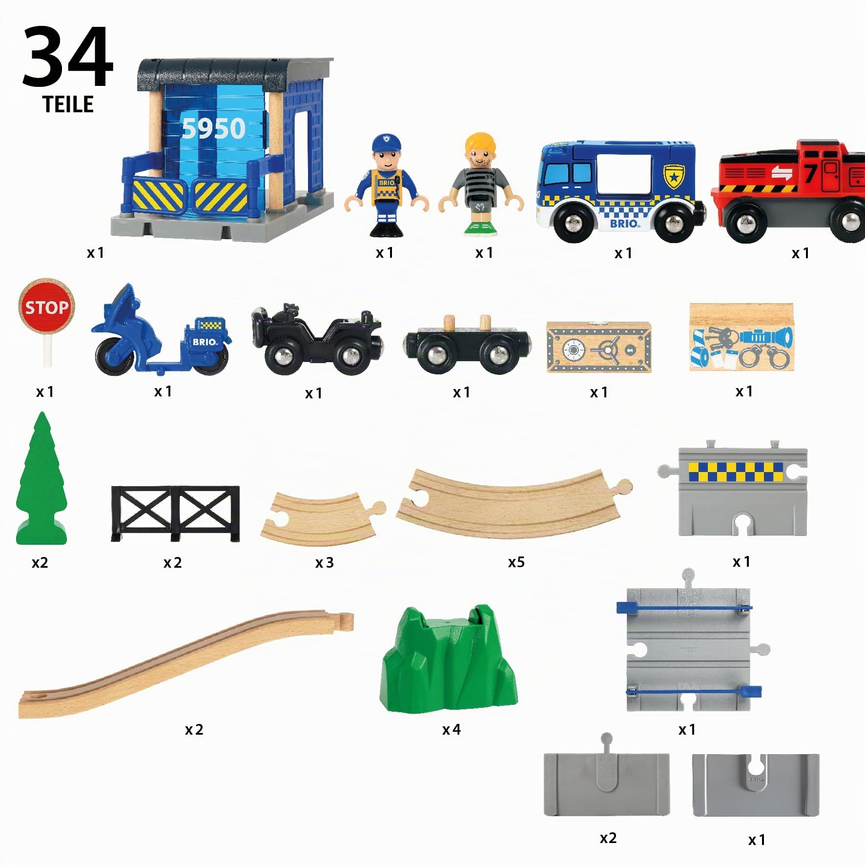 brio-world-gro-es-polizeieinsatz-set-34-teile-holzeisenbahn-mit-lok-blaulicht-un image 2