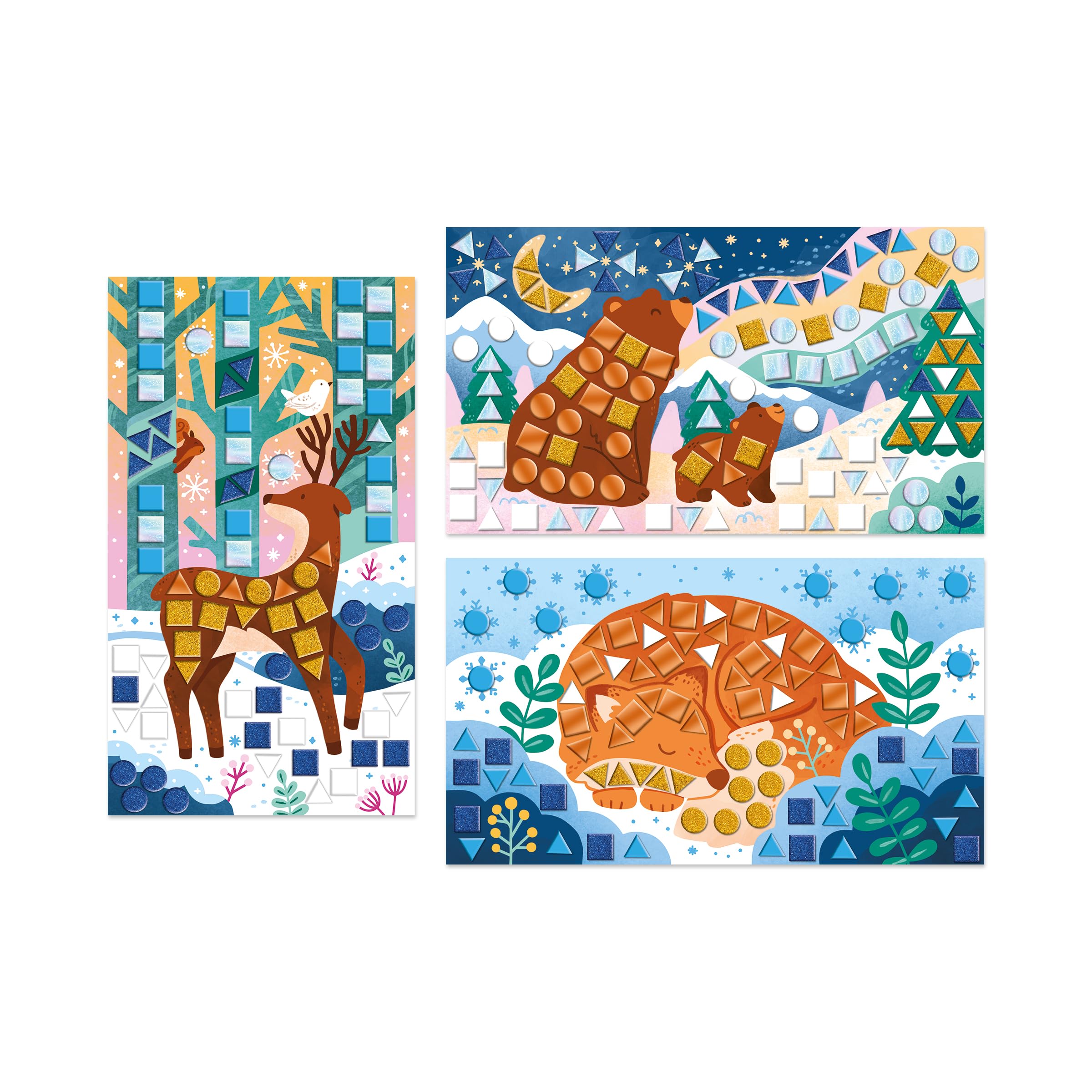 janod-j09151-mosaikset-schaumstoff-winter-3-bilder-bastelset image 2