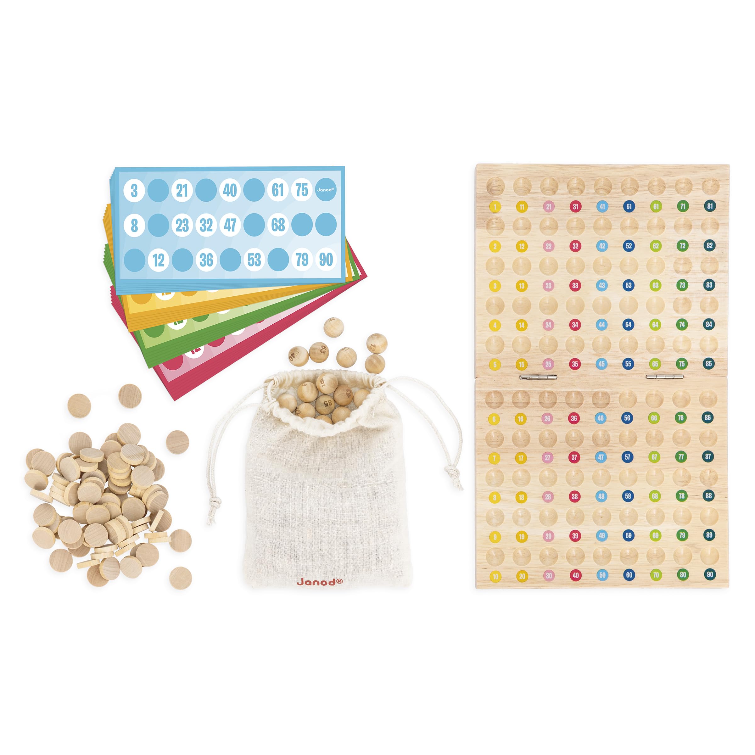 janod-mein-erstes-bingo-lotto-gesellschaftsspiel-mit-90-holzkugeln-ab-6-jahren image 2