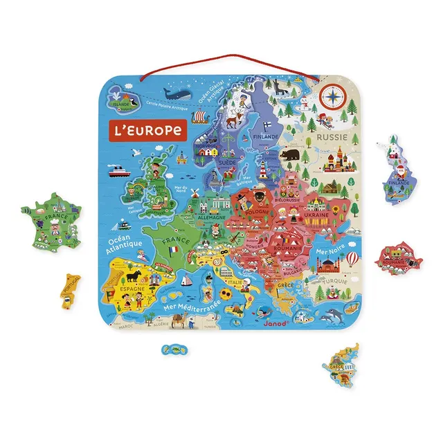 janod-magnetisches-puzzle-europakarte-j05476-holzpuzzle-mit-40-magneten image 1