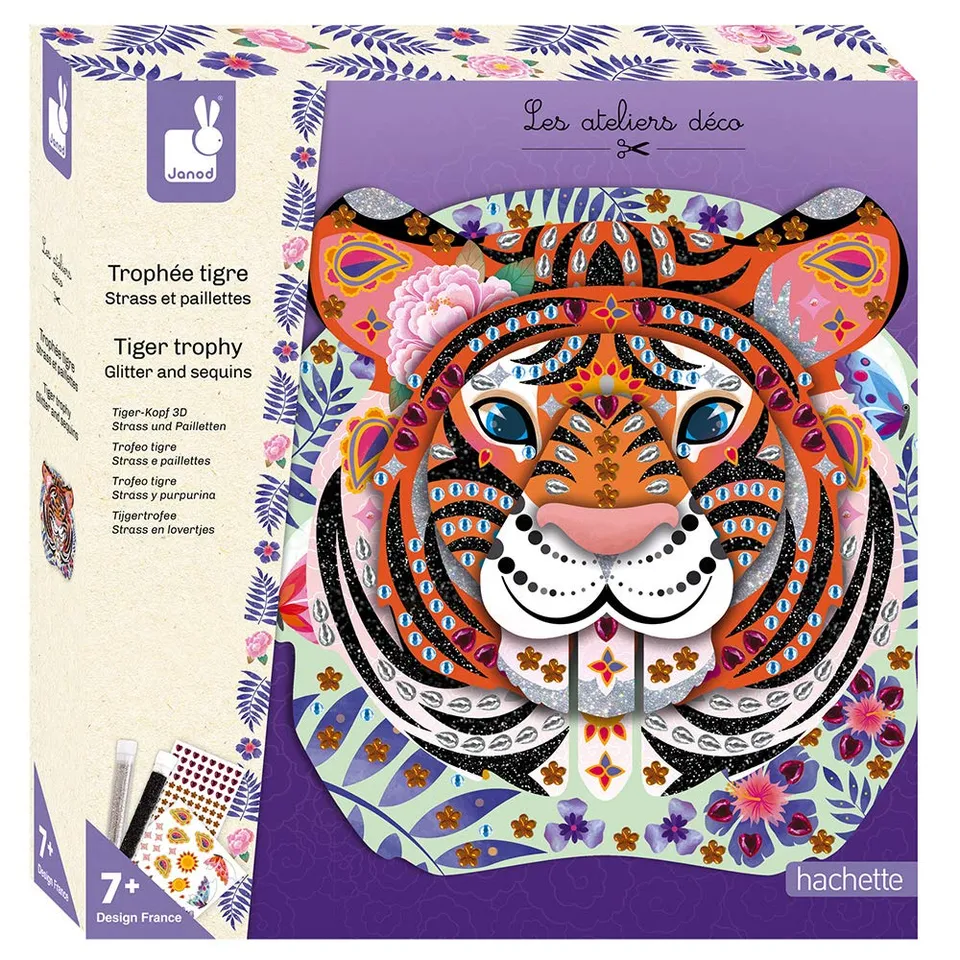 janod-les-ateliers-d-co-tigertroph-e-bastelset-strass-und-pailletten image 1