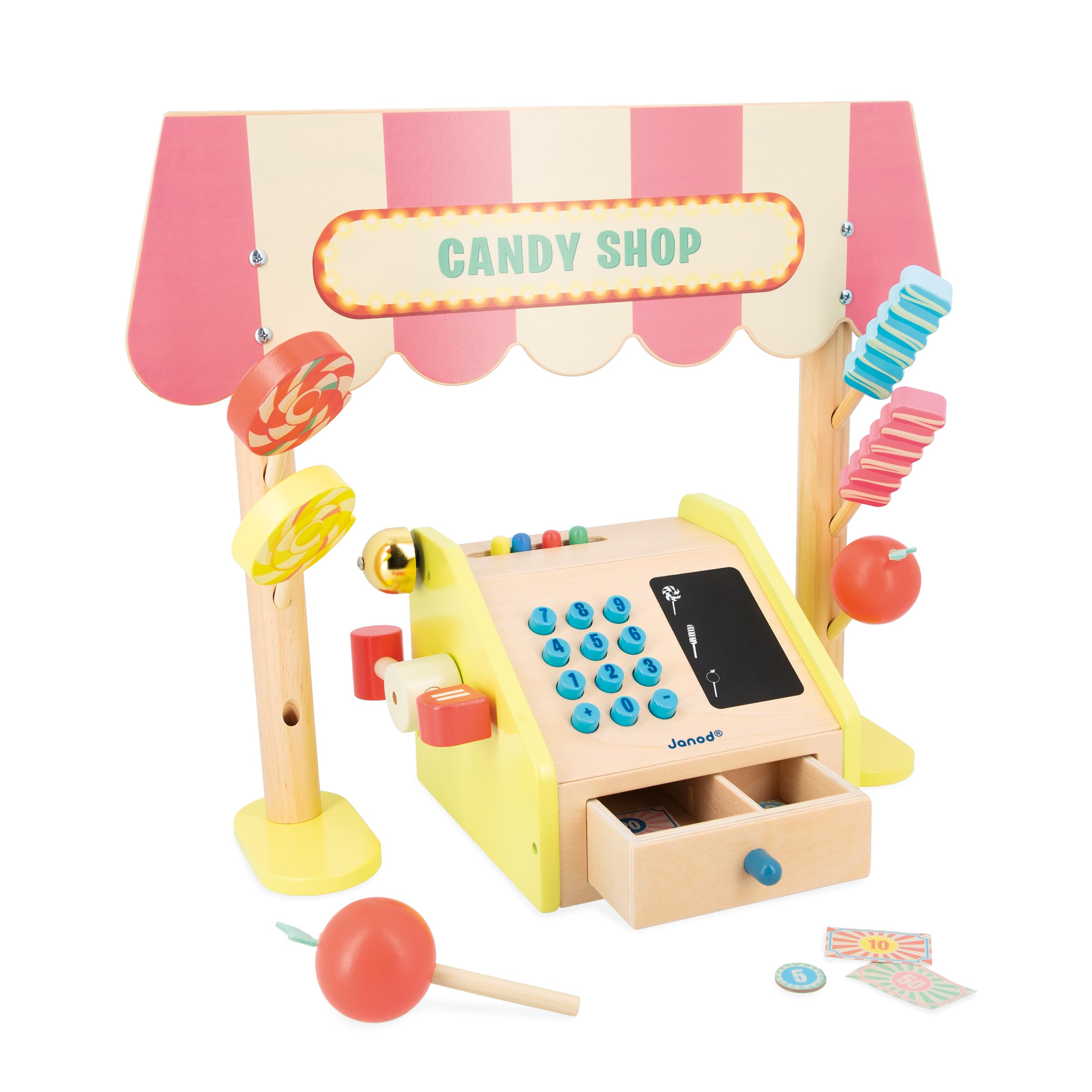 janod-j03350-kinder-kaufladen-applepop-mit-kasse-19-teile-ab-3-jahre image 3