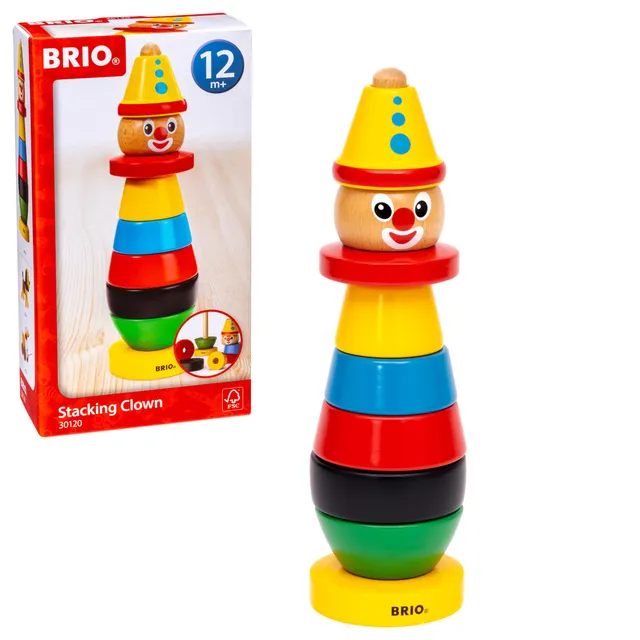 brio-clown-stapelspielzeug-8-teile-aus-fsc-zertifiziertem-holz-ab-12-monaten image 1