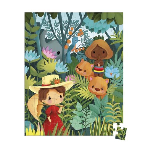 janod-puzzle-100-teile-inspiriert-von-rousseau-dschungel-j02550 image 5