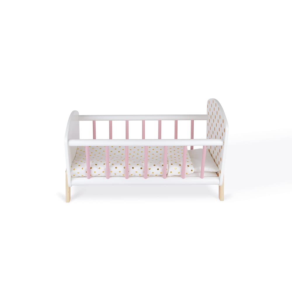 janod-puppenbett-candy-chic-holz-mit-bettset-bis-42-cm-j05889 image 4
