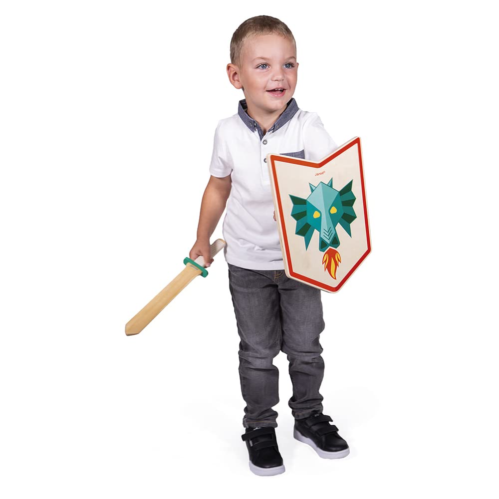 janod-drachen-ritter-set-j03171-holzschild-und-holzschwert image 8