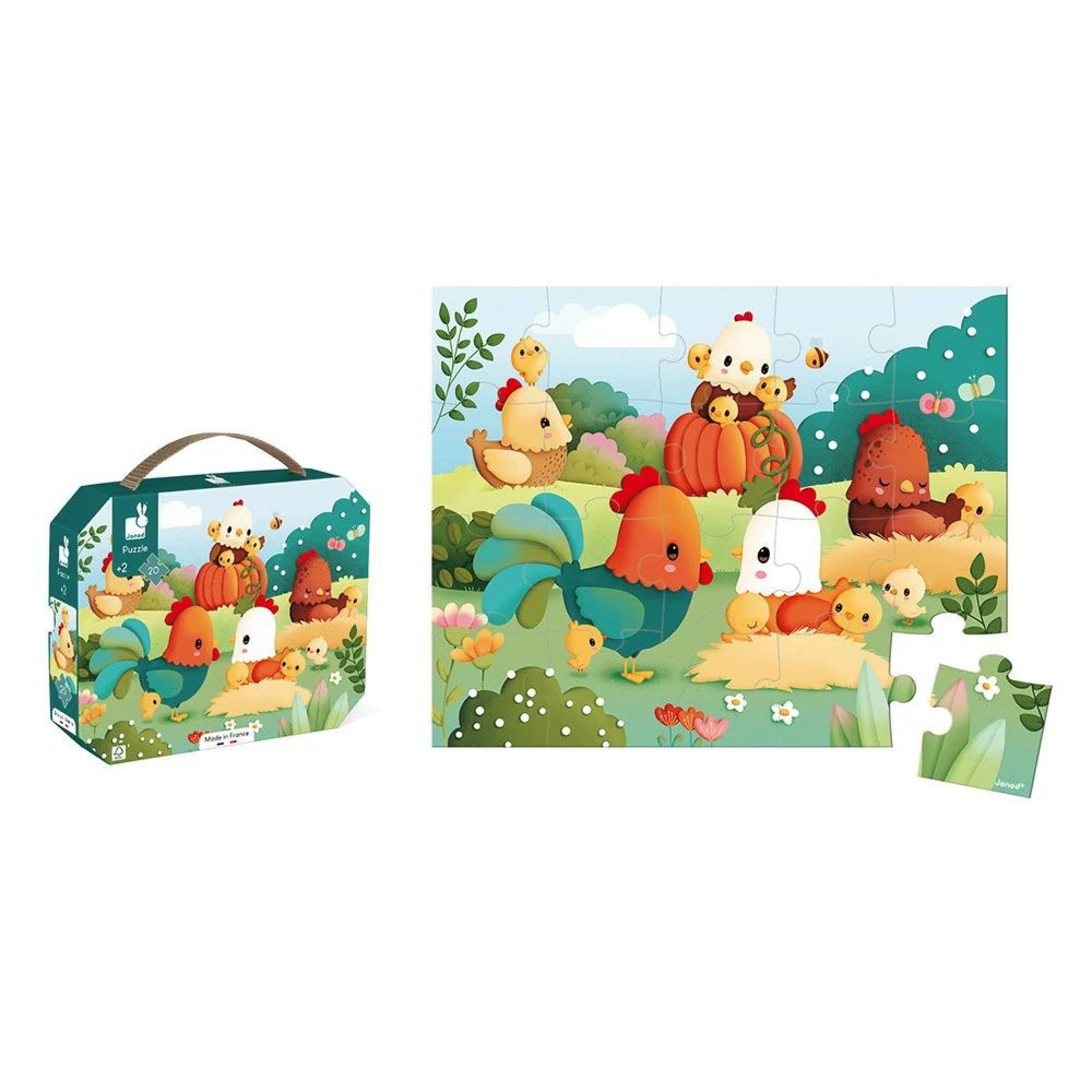 janod-puzzle-willkommen-auf-dem-h-hnerhof-20-teile-j03320 image 4