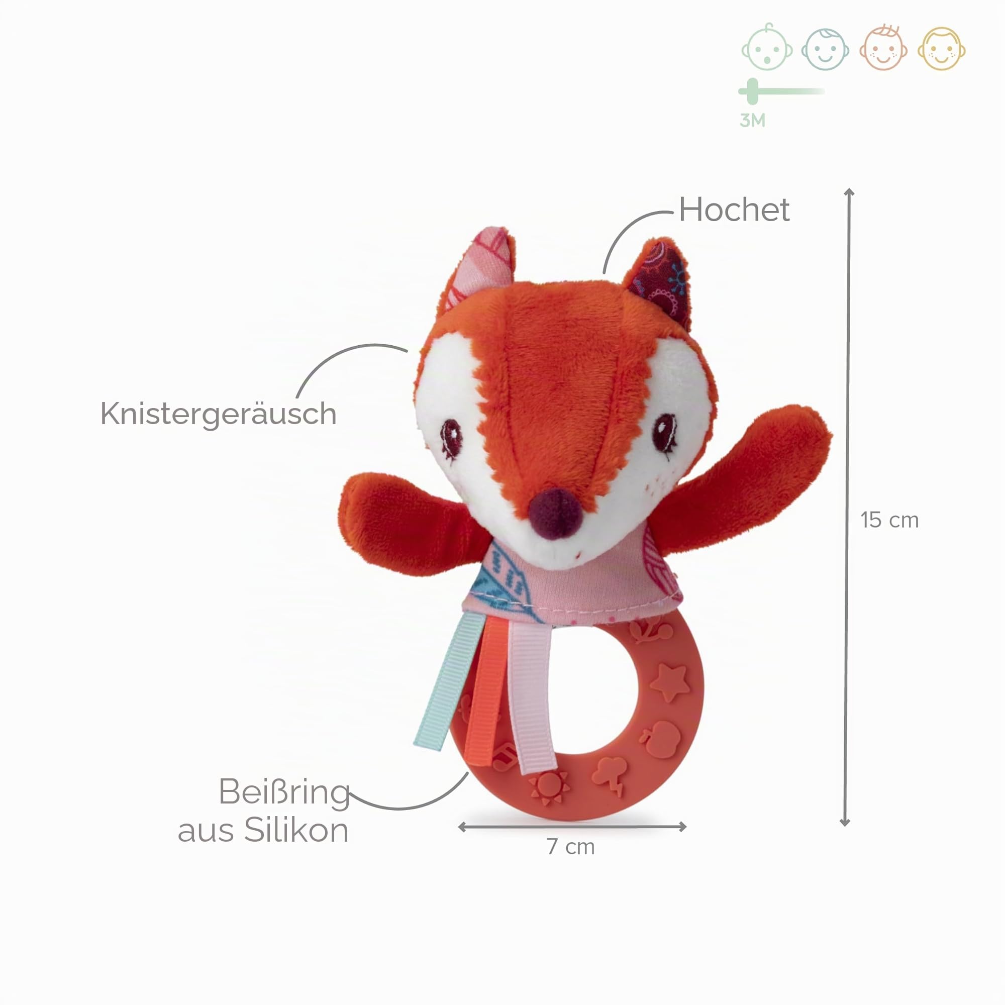 lilliputiens-alice-baby-bei-rassel-fuchs-rassel-ab-3-monaten image 2