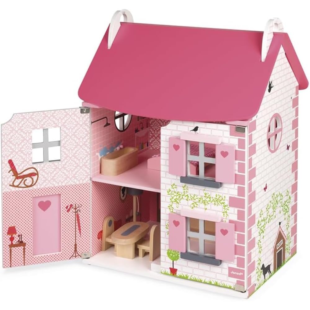 janod-mademoiselle-holz-puppenhaus-3-etagen-mit-11-zubeh-rteilen image 3