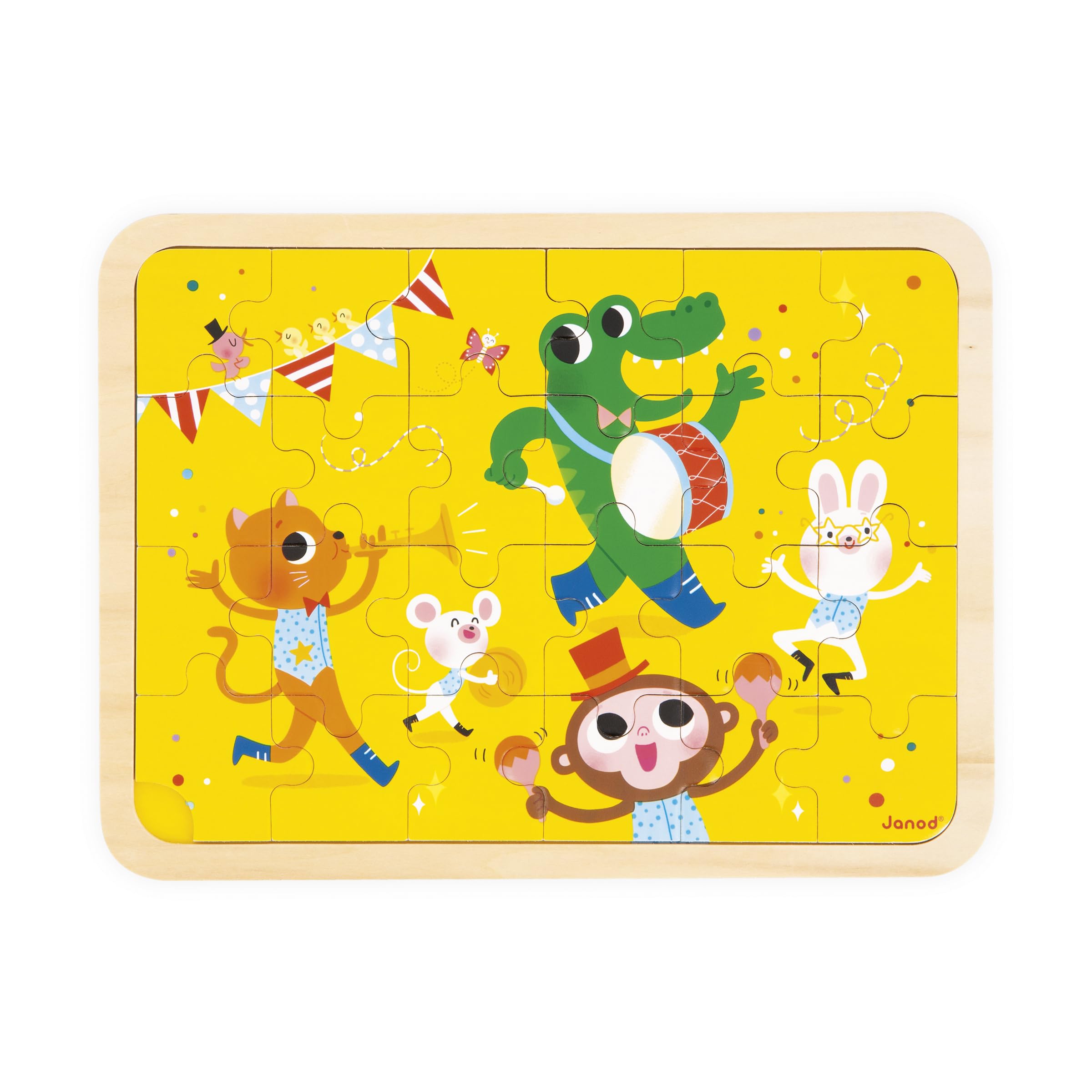 janod-holzpuzzle-tierfanfare-j07125-24-teile-ab-4-jahren image 2