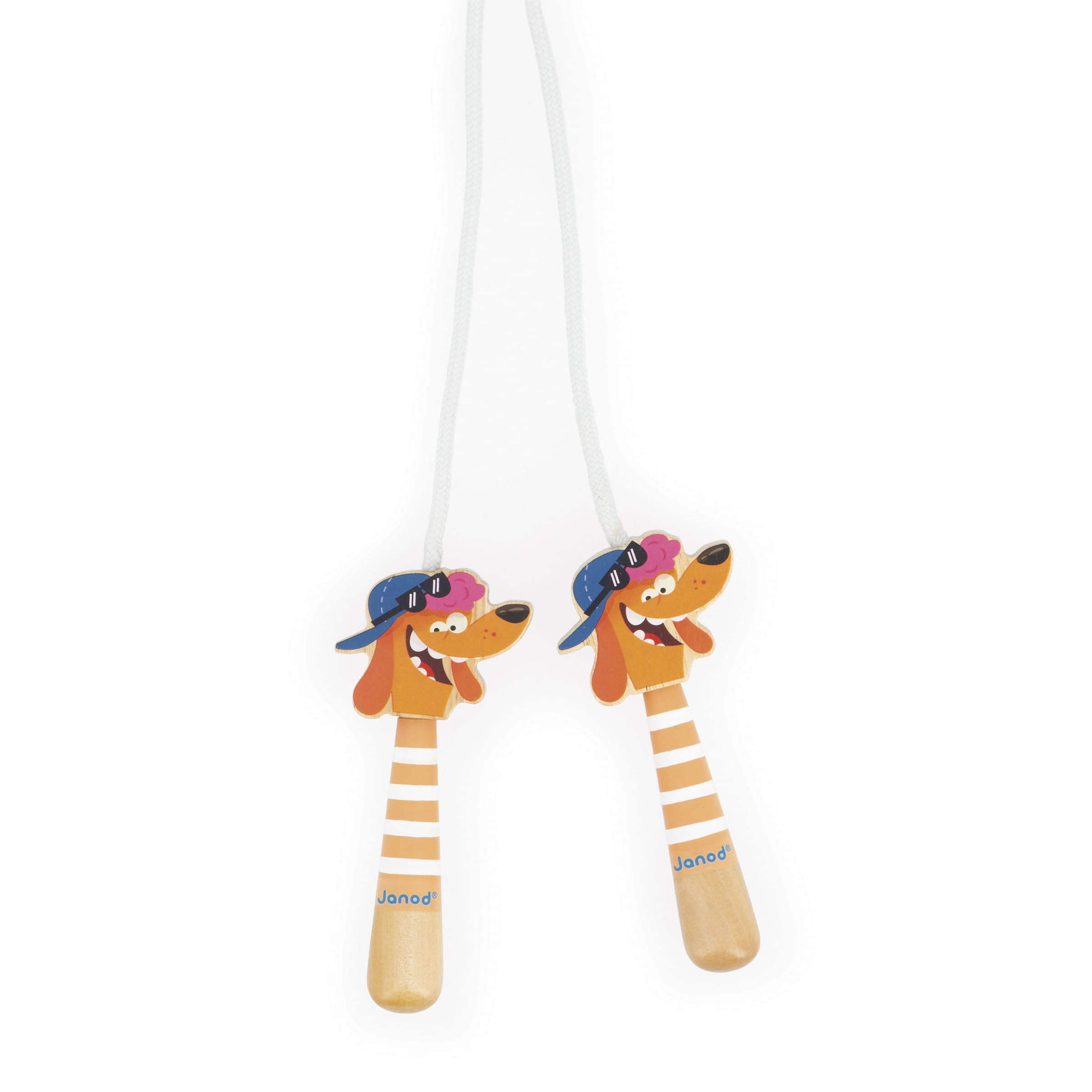 janod-j03378-springseil-kinder-verstellbar-2-m-holzgriff-hundekopf image 2