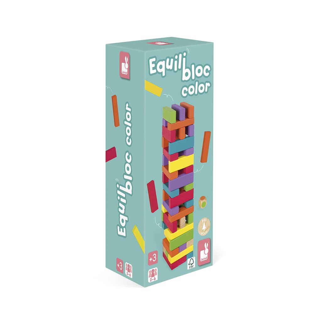janod-j02012-equilibloc-holzturm-geschicklichkeitsspiel image 1