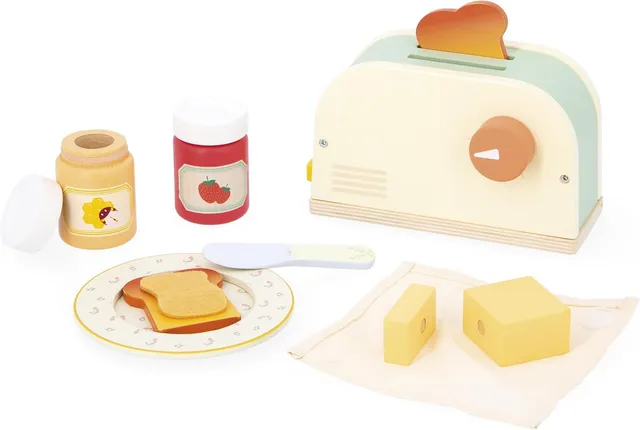 janod-holz-toaster-fr-hst-cksset-j06636-imitationsspiel-mit-10-teilen-ab-3-jahre image 1