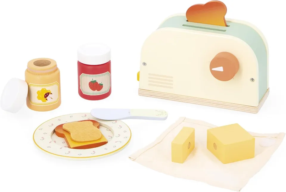 janod-holz-toaster-fr-hst-cksset-j06636-imitationsspiel-mit-10-teilen-ab-3-jahre image 1