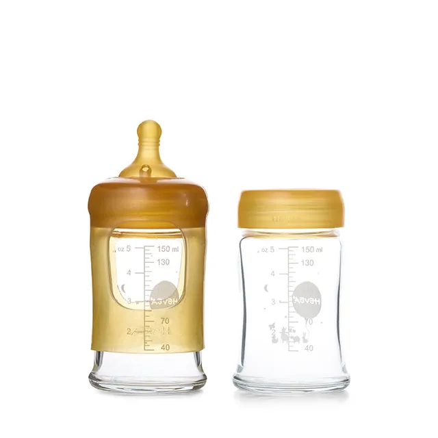 hevea-wide-neck-baby-glasflaschen-2er-set-150ml image 1