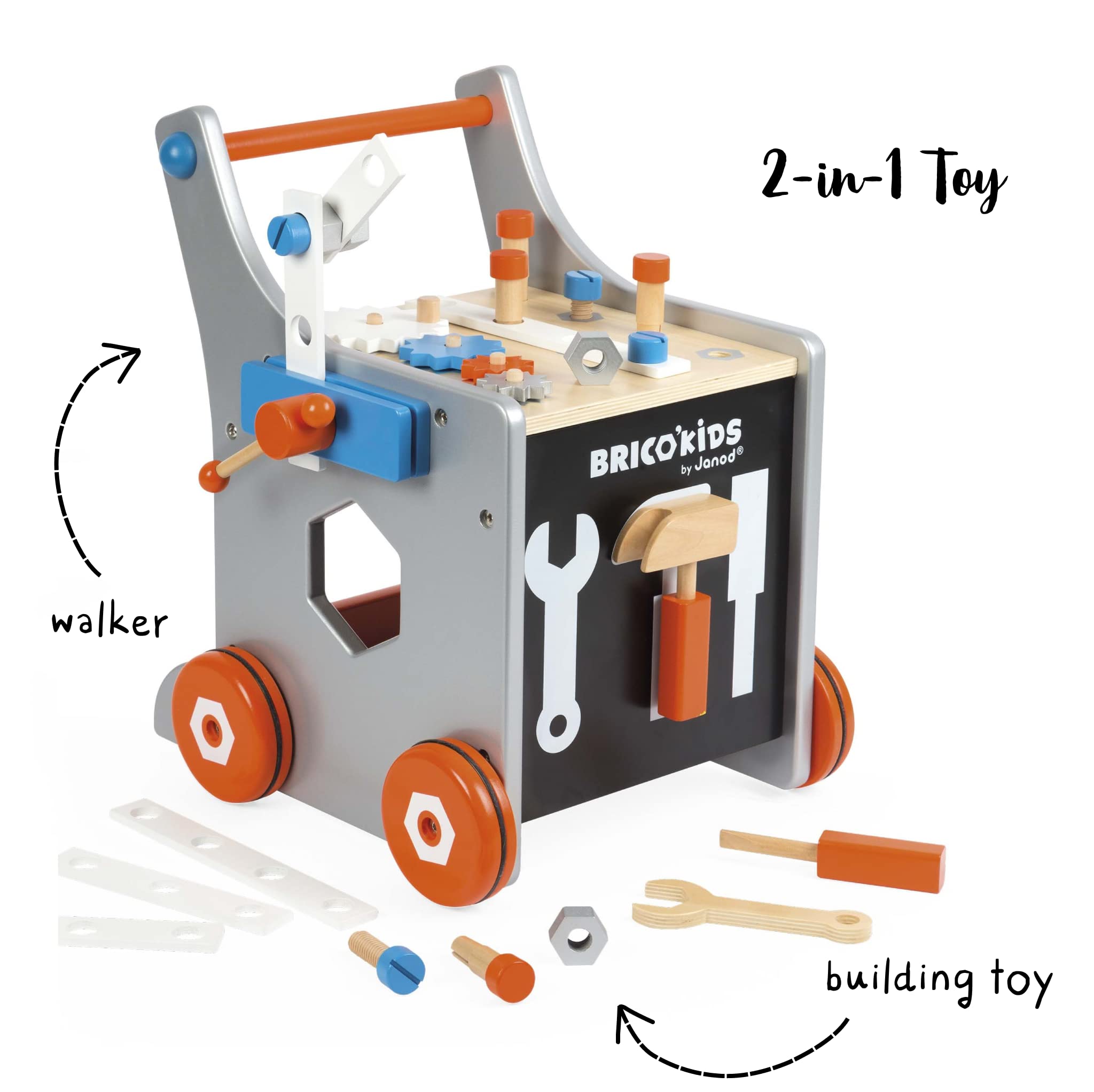 janod-brico-kids-werkbankwagen-holz-magnetisch-ab-18-monaten image 2