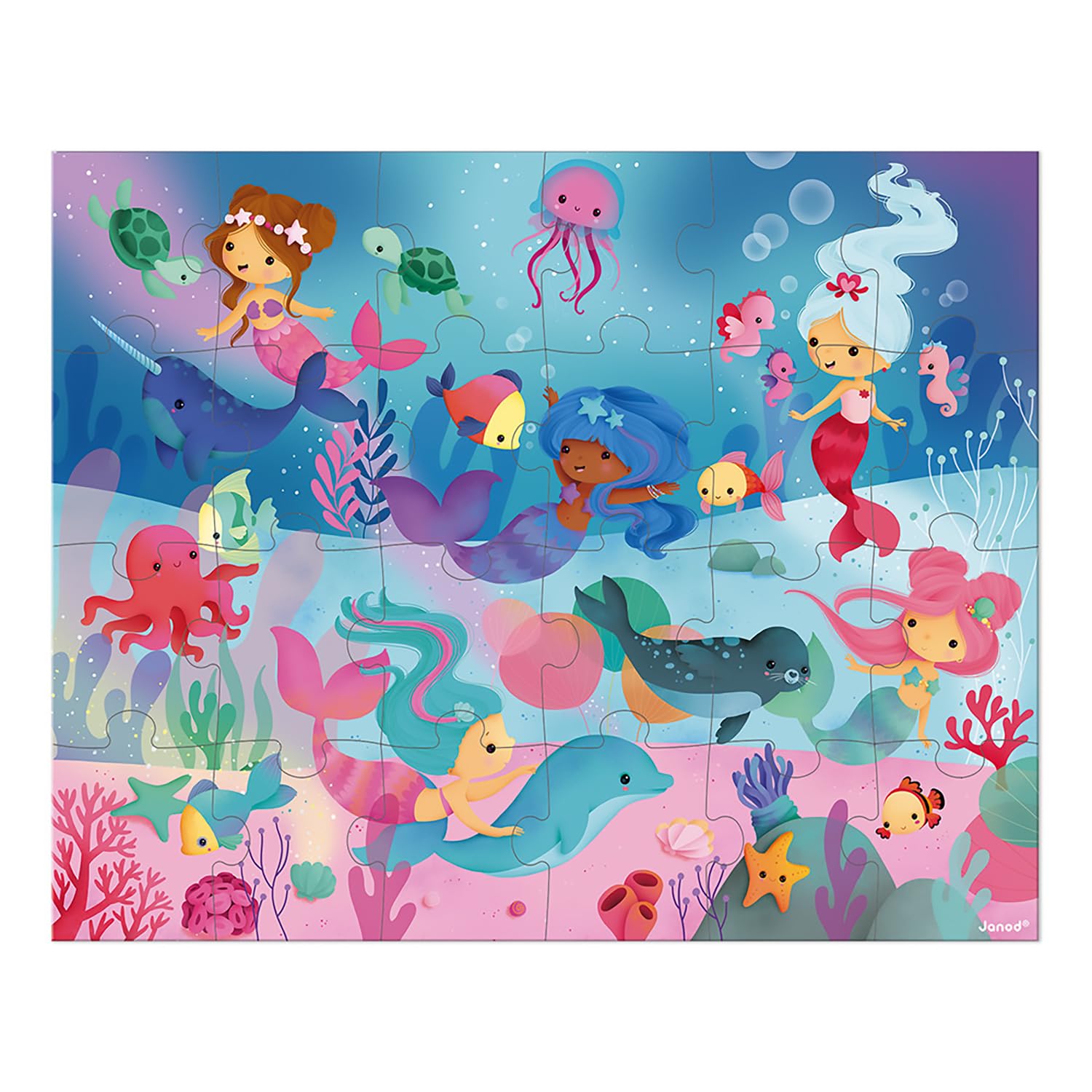 janod-puzzle-meerjungfrauen-24-teile-koffer-fsc-ab-3-jahren-j02613 image 2