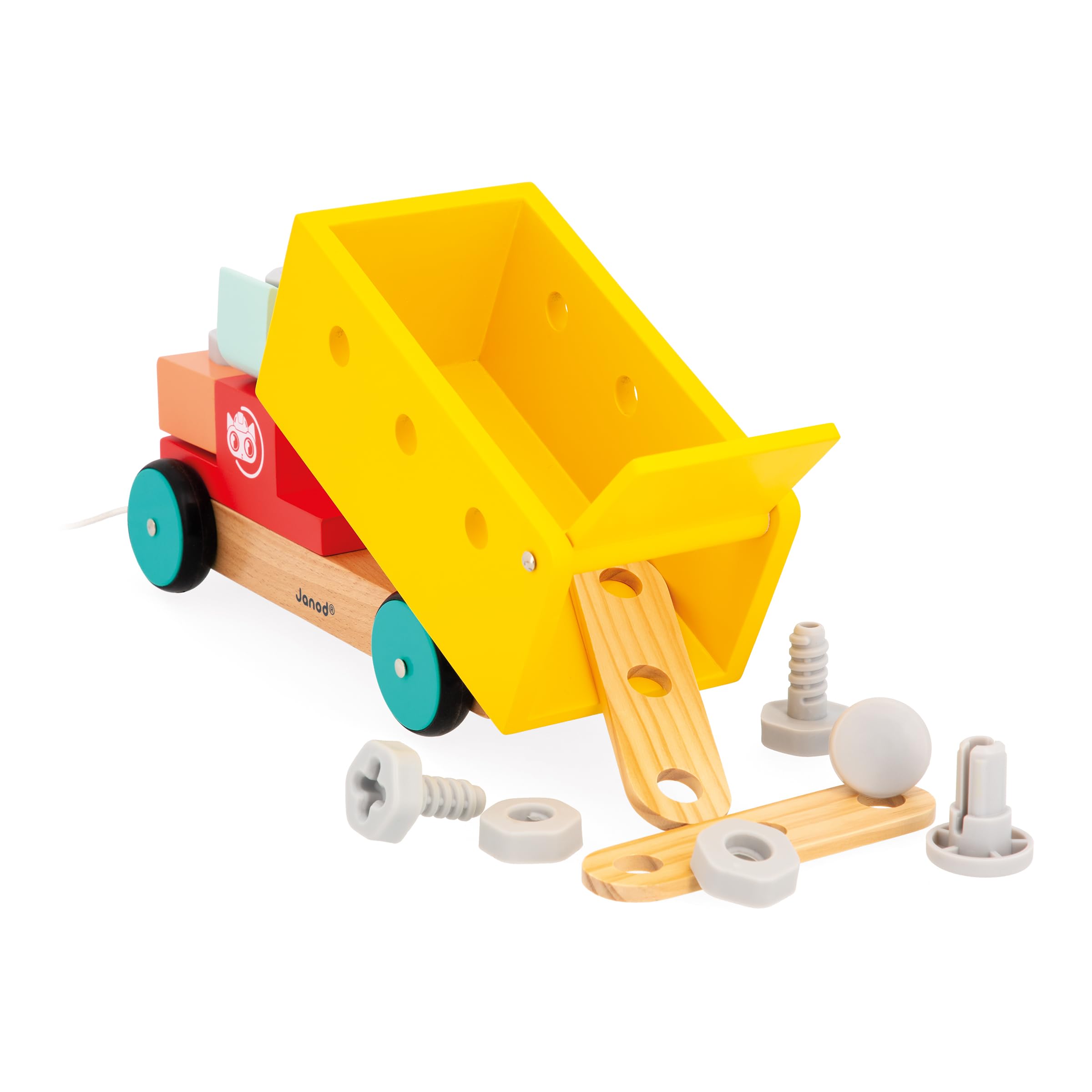 janod-brico-kids-mein-erstes-konstruktionsspiel-nachzieh-diy-lkw-holz-23-teile image 7