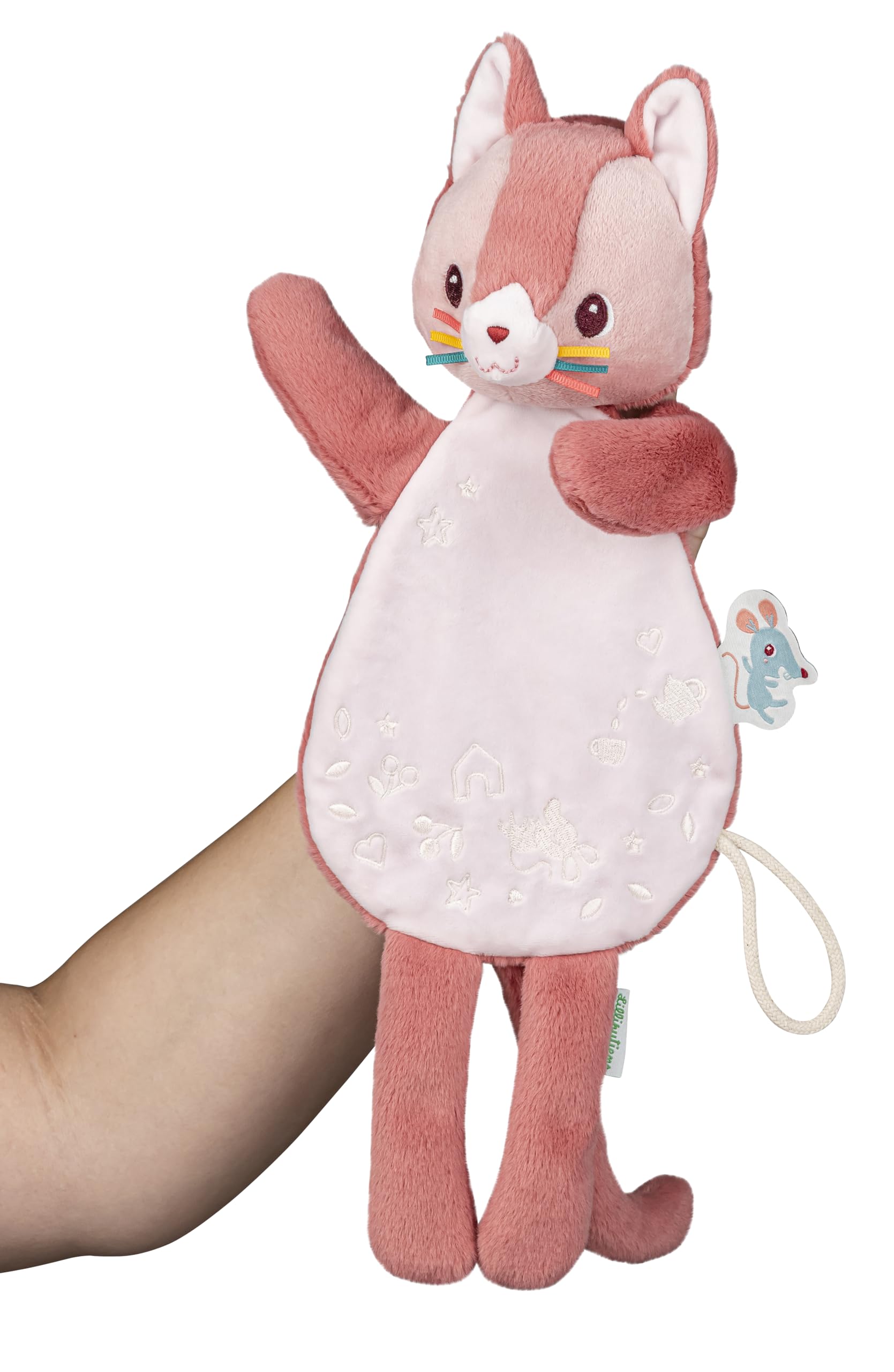 lilliputiens-jeanne-die-katze-leucht-schmusetuch-mit-fingerpuppe image 2