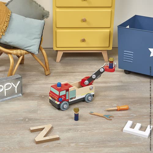 janod-brico-kids-feuerwehrwagen-holz-bausatz-45-teile-j06469-ab-3-jahren image 7
