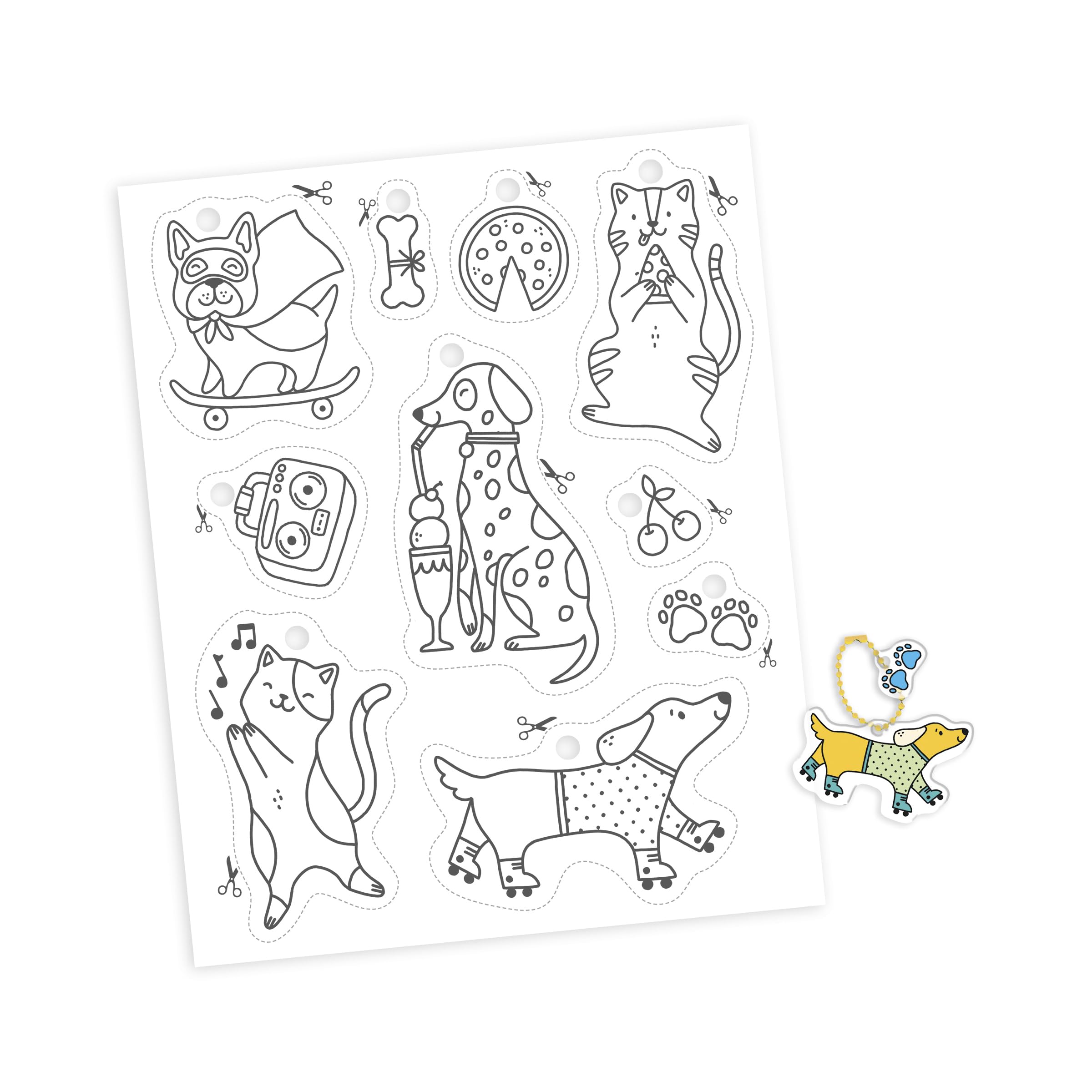janod-les-ateliers-du-calme-set-mit-10-schrumpffolien-dekos-hunde-katzen image 3