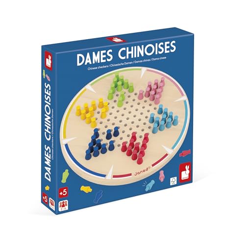 janod-meine-ersten-chinesischen-damen-holz-brettspiel-mit-60-steinen-2-6-spieler image 8