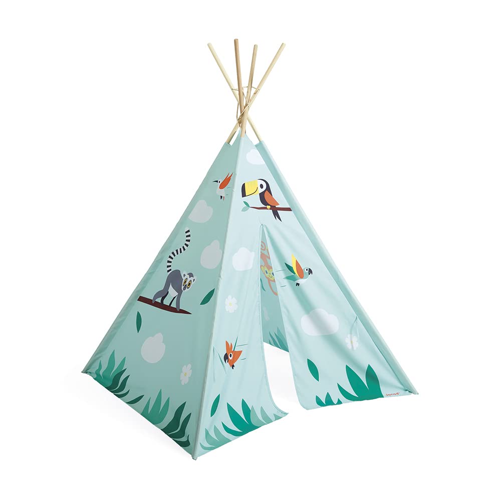 janod-tropik-kinder-tipi-j08263-spielzelt-119-x-119-x-160-cm-ab-2-jahre image 1