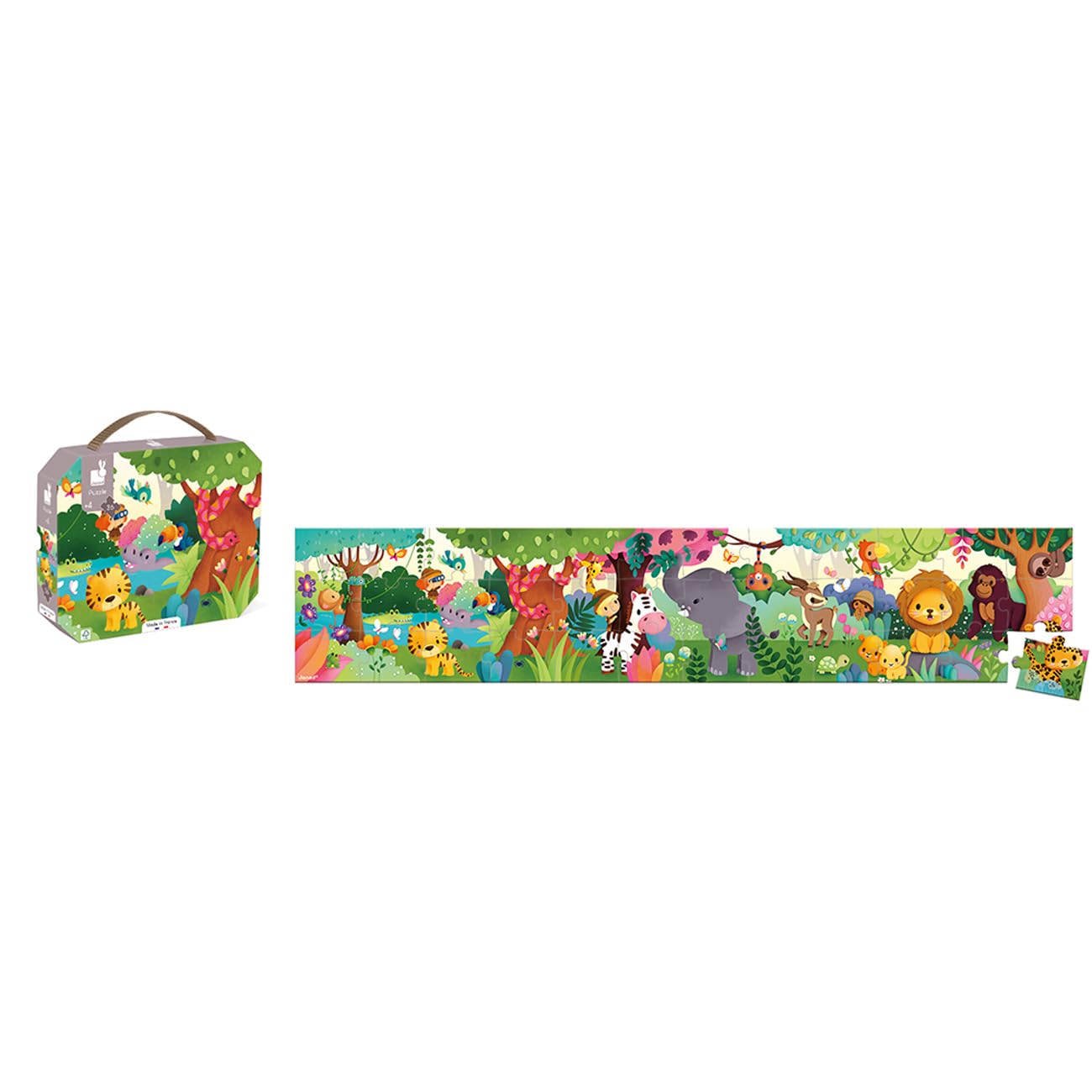 janod-panoramapuzzle-die-wildtiere-36-teile-fsc-pappe image 2