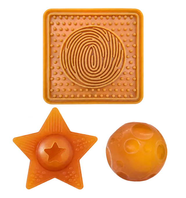 hevea-hund-enrichment-set-leckmatte-star-treat-mond-ball image 1