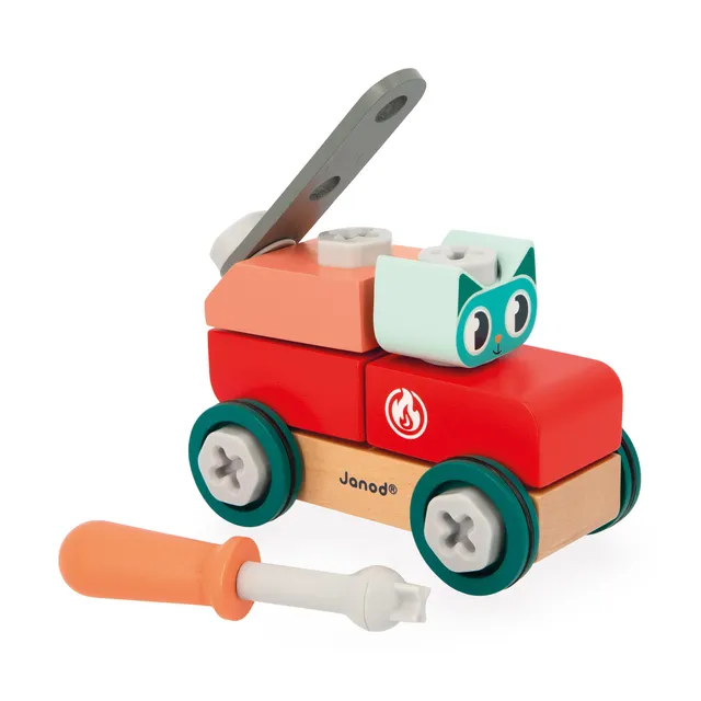 janod-brico-kids-katzen-bastelauto-konstruktionsspiel-29-tlg image 1