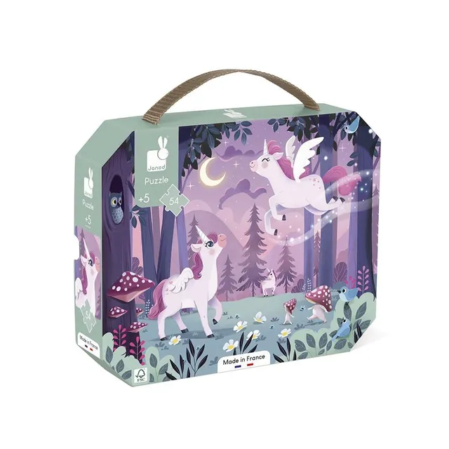 janod-puzzle-einhorn-54-teile-j02555-im-koffer-ab-5-jahre image 1