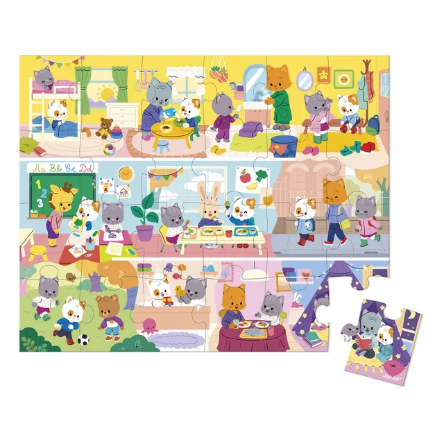janod-kinderpuzzle-die-party-36-teile-mit-koffer-ab-4-jahren image 1