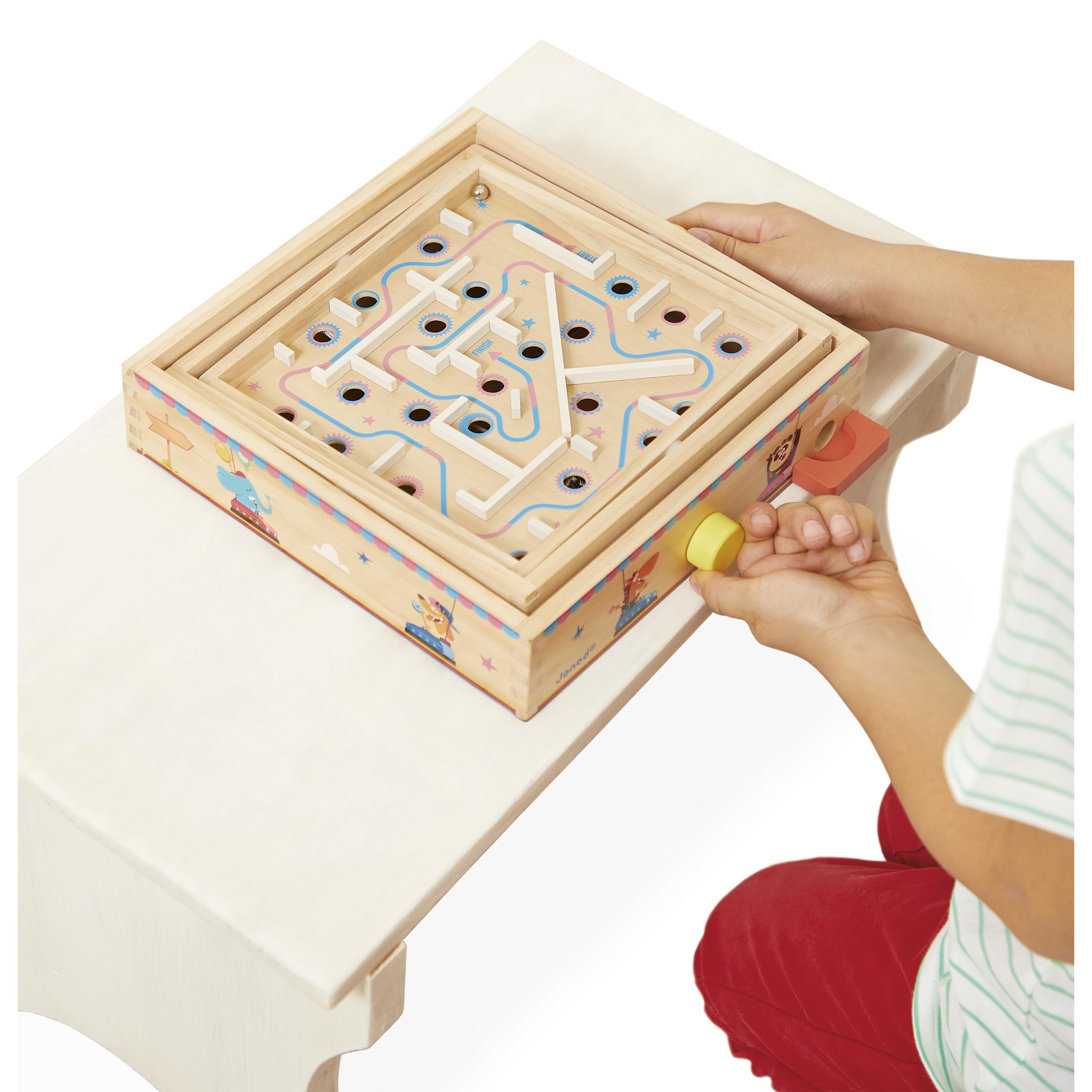 janod-holz-labyrinth-applepop-kugelbahn-geschicklichkeitsspiel-ab-5-jahre image 4