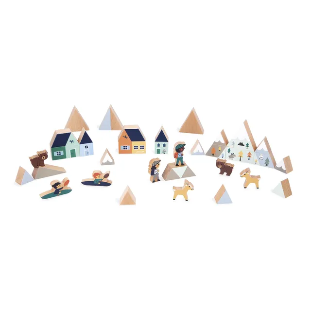 janod-j05947-baukl-tze-set-schneebedeckte-berge-34-teilig-aus-massivholz image 1
