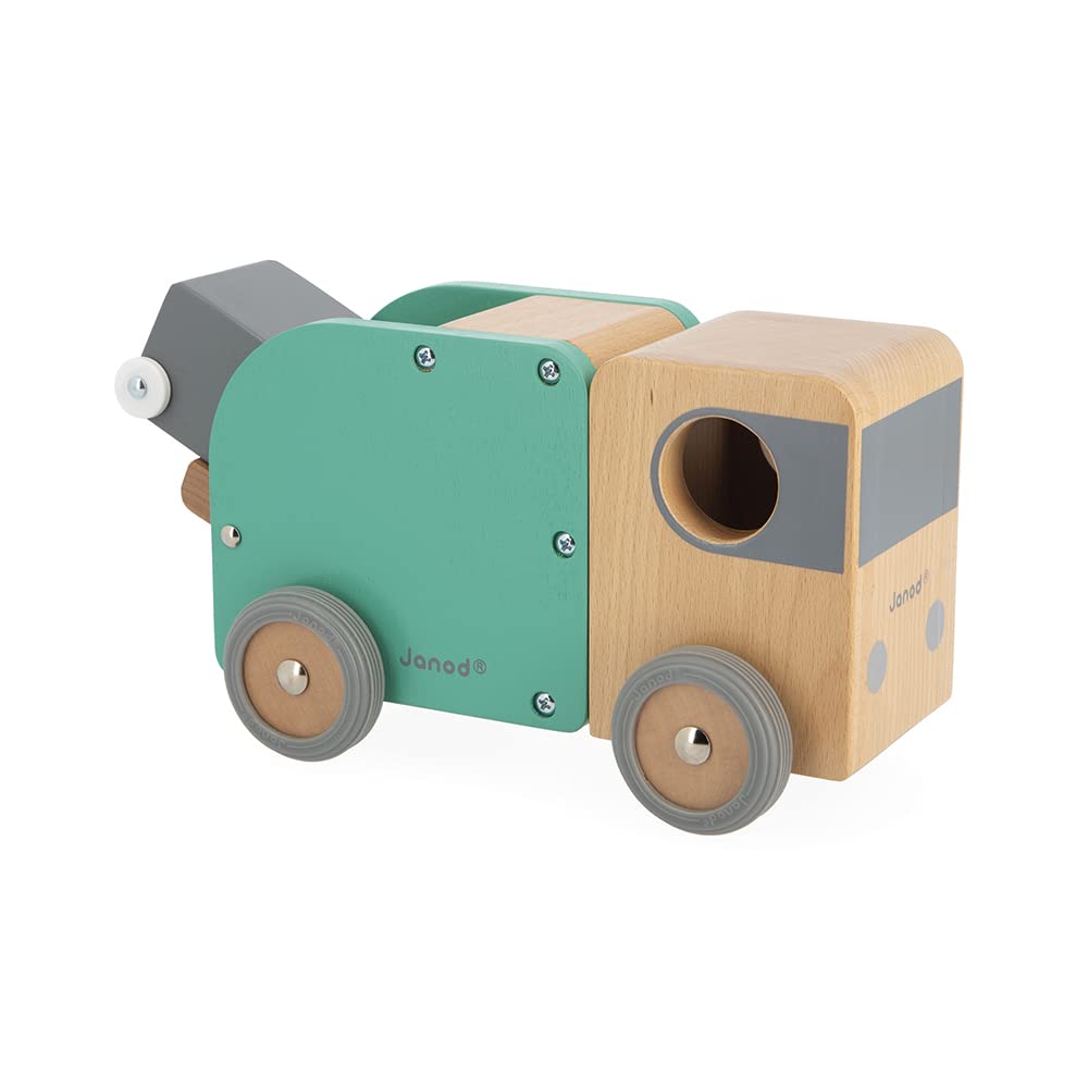 janod-bolid-m-llwagen-aus-holz-j04633-gr-n-22-cm-fahrzeug-ab-2-jahre image 4