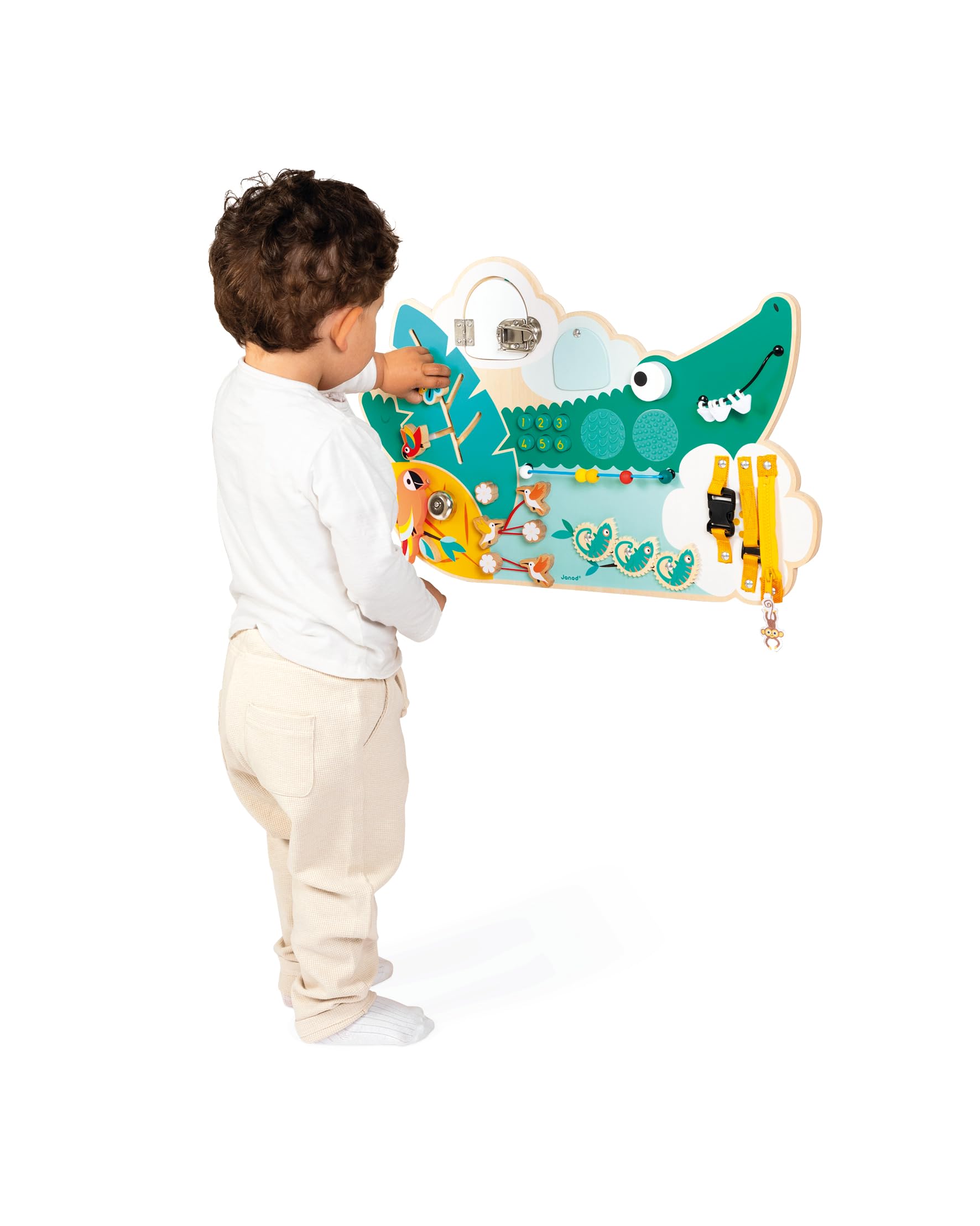 janod-busy-board-croco-activity-board-dschungel-14-aktivit-ten-57x36-5-cm-j08280 image 7