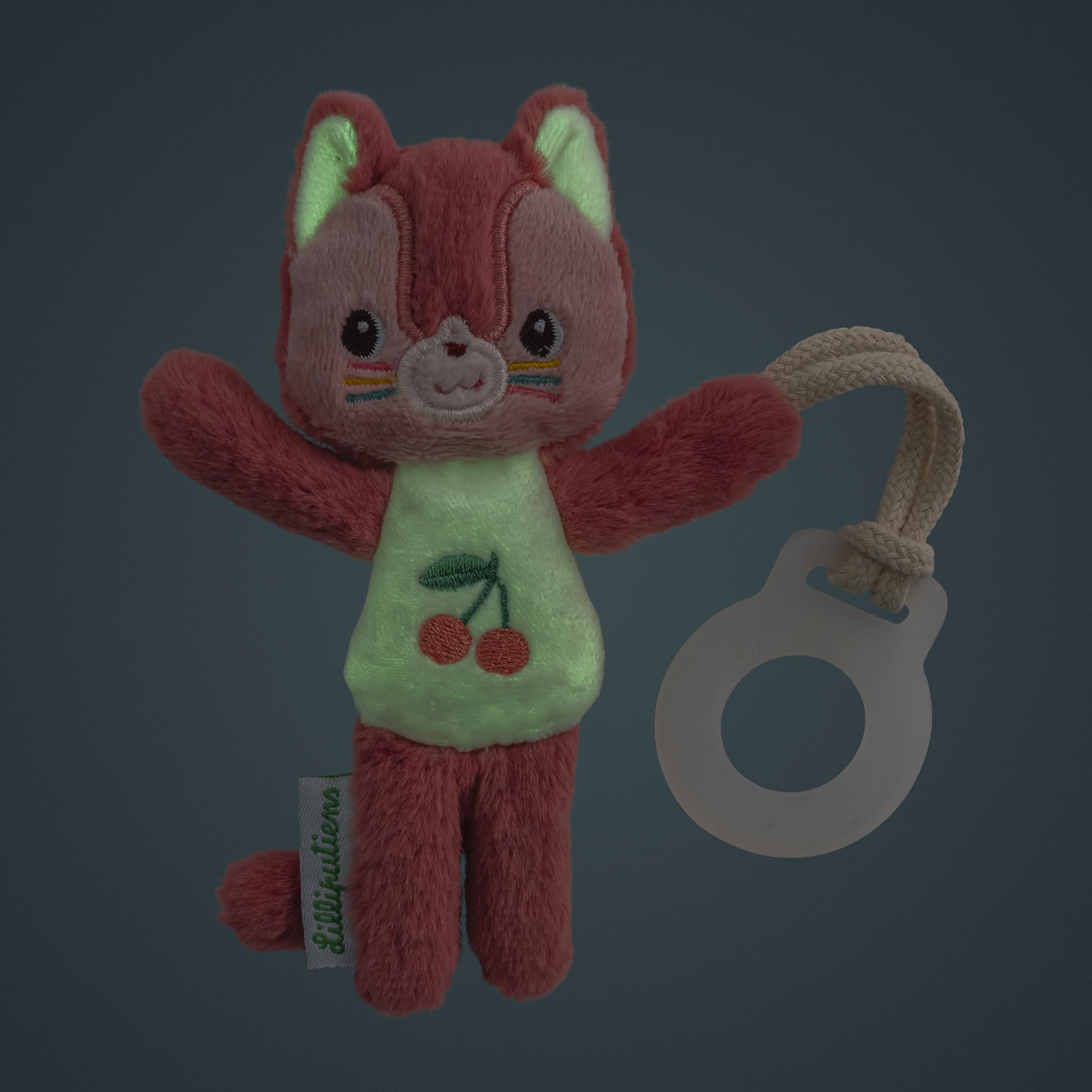 lilliputiens-schmusetuch-jeanne-die-katze-nacht-leuchtend-9-x-13-cm image 2