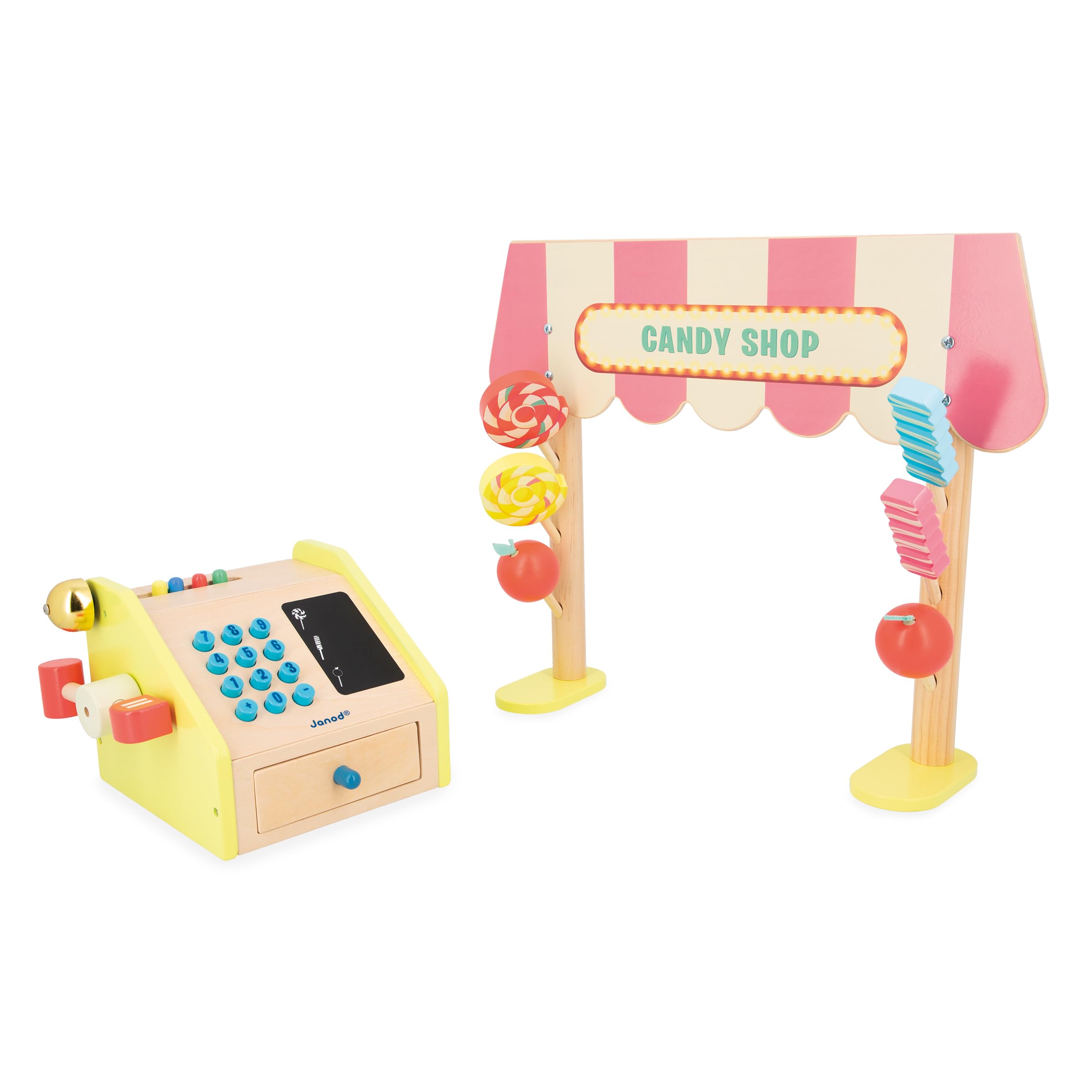 janod-j03350-kinder-kaufladen-applepop-mit-kasse-19-teile-ab-3-jahre image 4