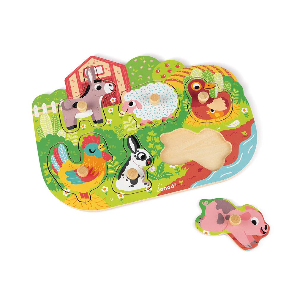 janod-j07096-happy-farm-holzpuzzle-6-teile-bauernhof image 3