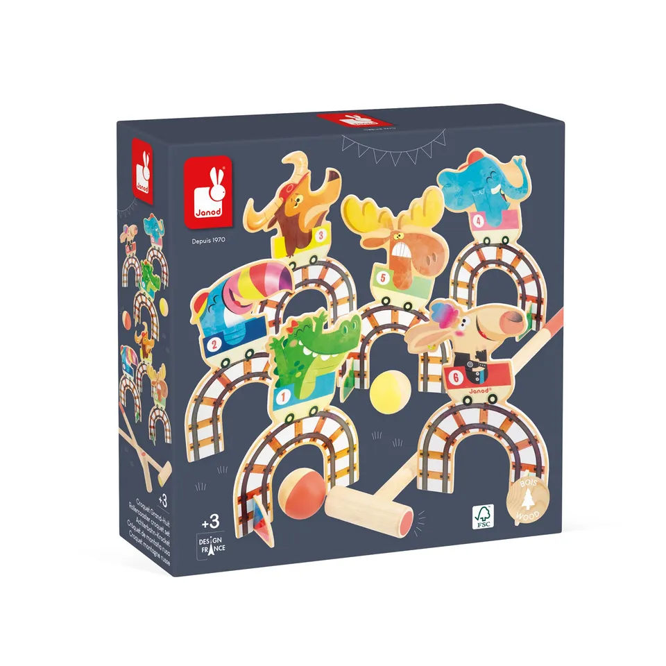 janod-applepop-kinder-krocketspiel-6-tore-2-schl-ger-2-b-lle image 1