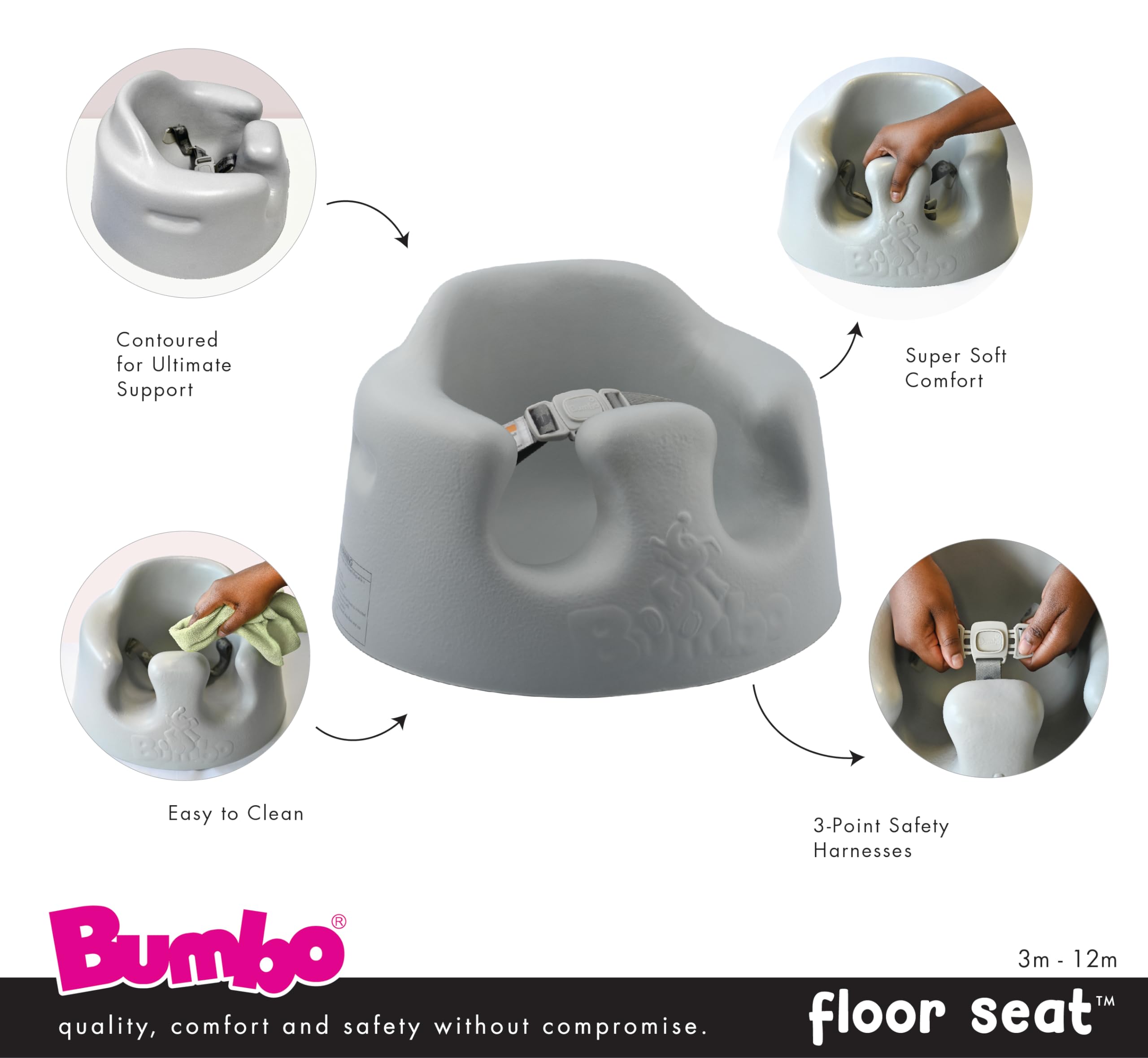 bumbo-floor-seat-babysitz-cool-grey-bodensitz image 2