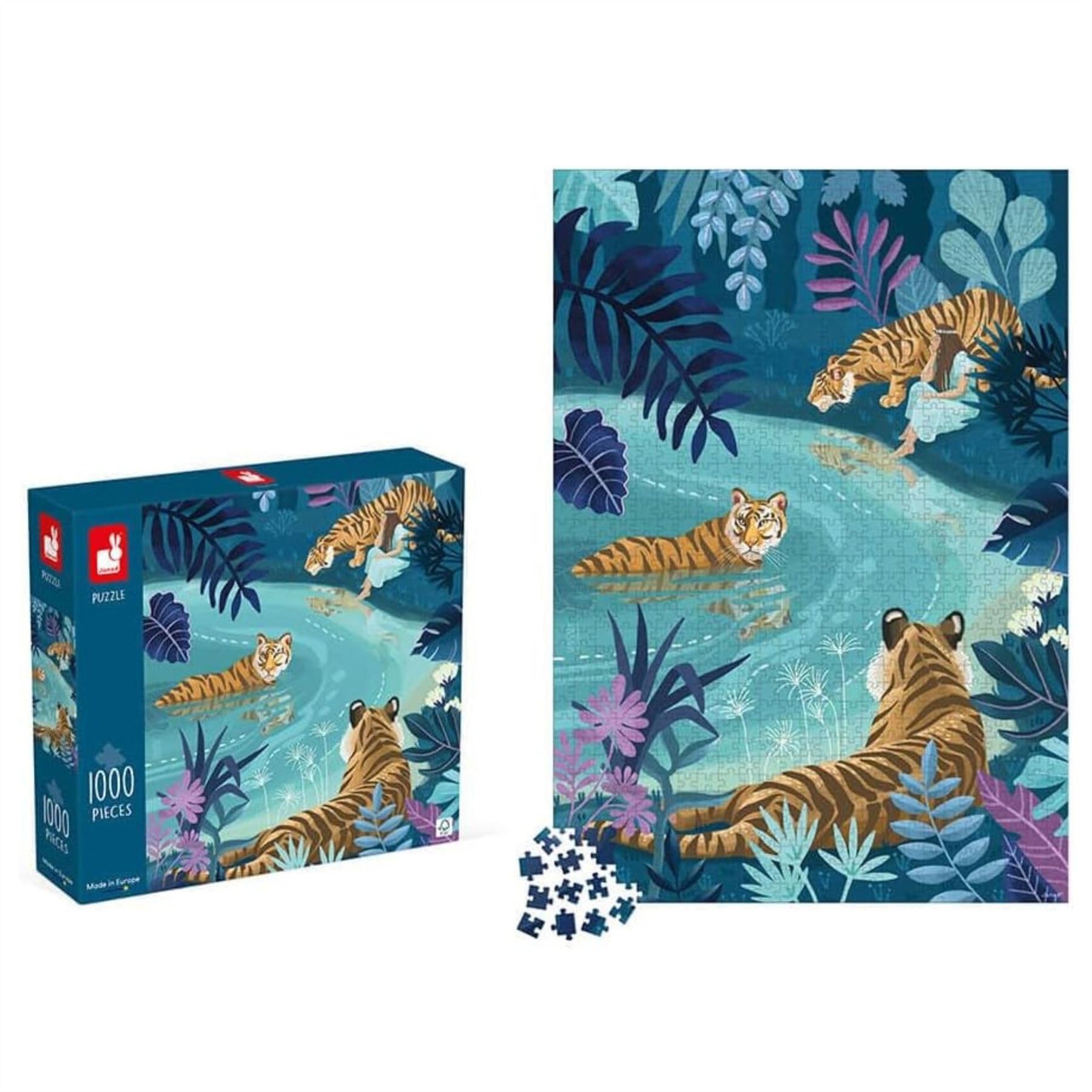 janod-puzzle-tiger-im-mondschein-1000-teile-68-cm image 3