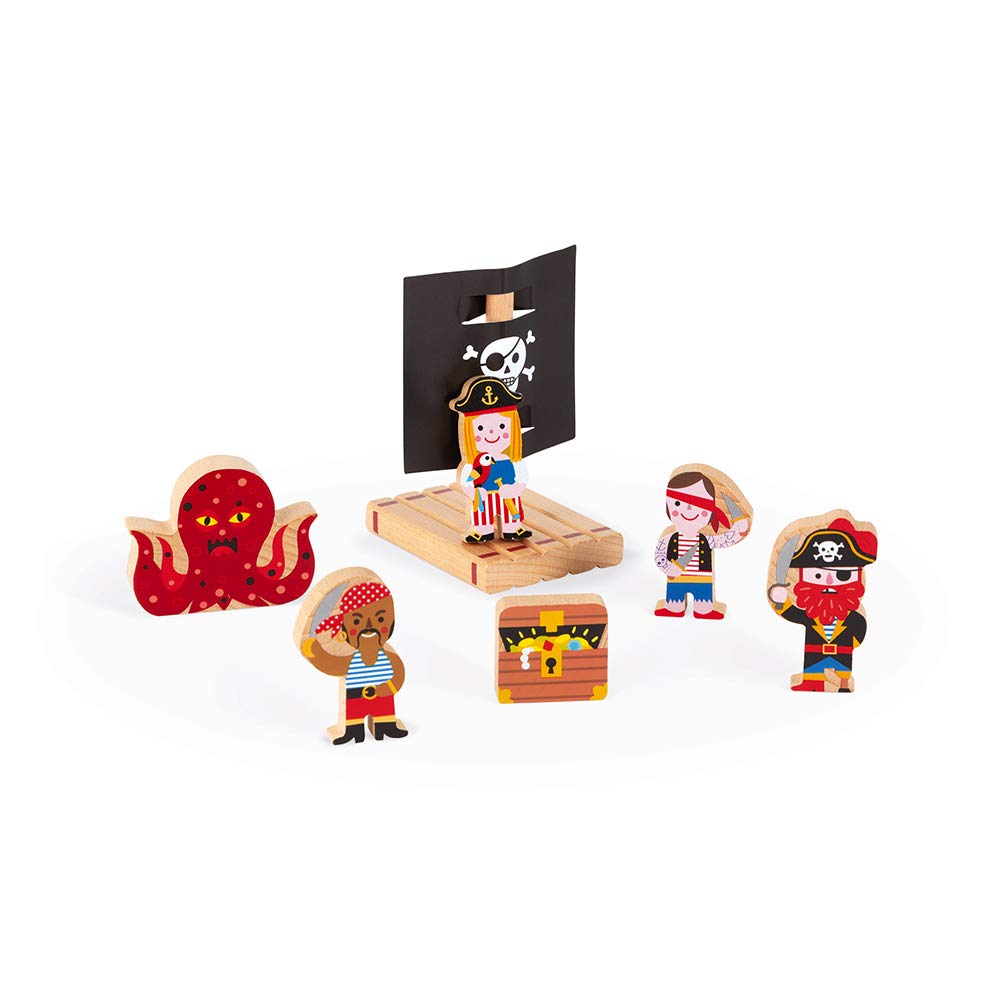 janod-story-piratenschiff-j08579-mit-7-holzfiguren-ab-3-jahren image 3