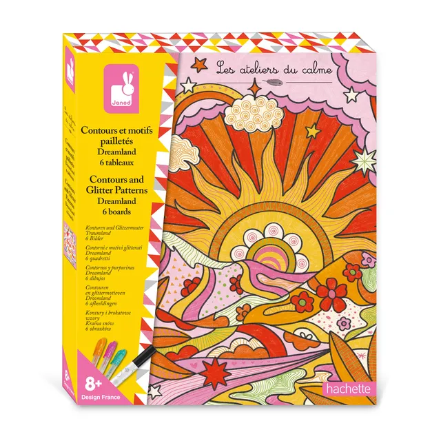 janod-dreamland-glitzer-konturen-kreativset-j07727-6-bilder-ab-8-jahren image 1