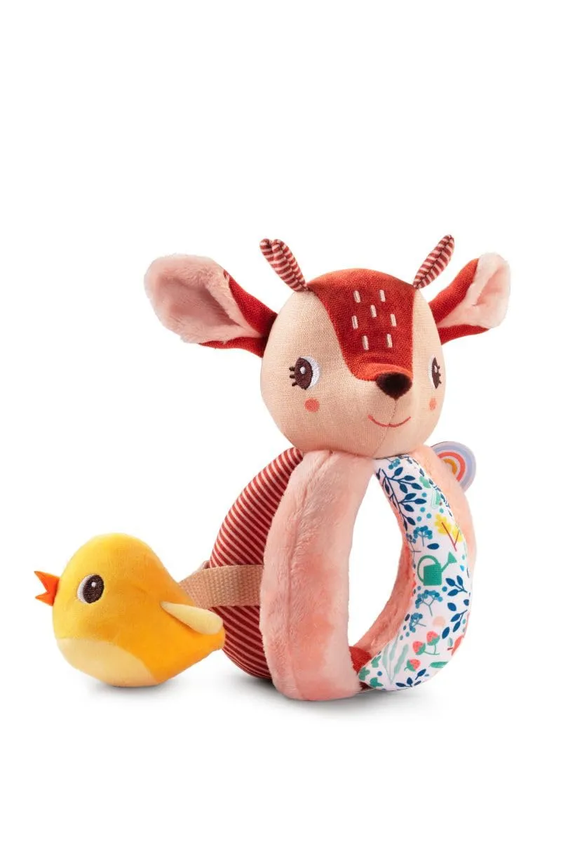 lilliputiens-stella-sensorik-babyrassel-mit-griffen-rassel-ab-6-monaten image 1