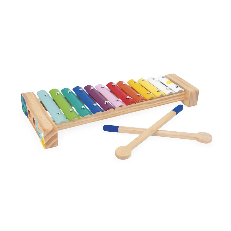 janod-j07663-xylophon-holz-metall-12-tasten-mit-2-schl-geln image 1