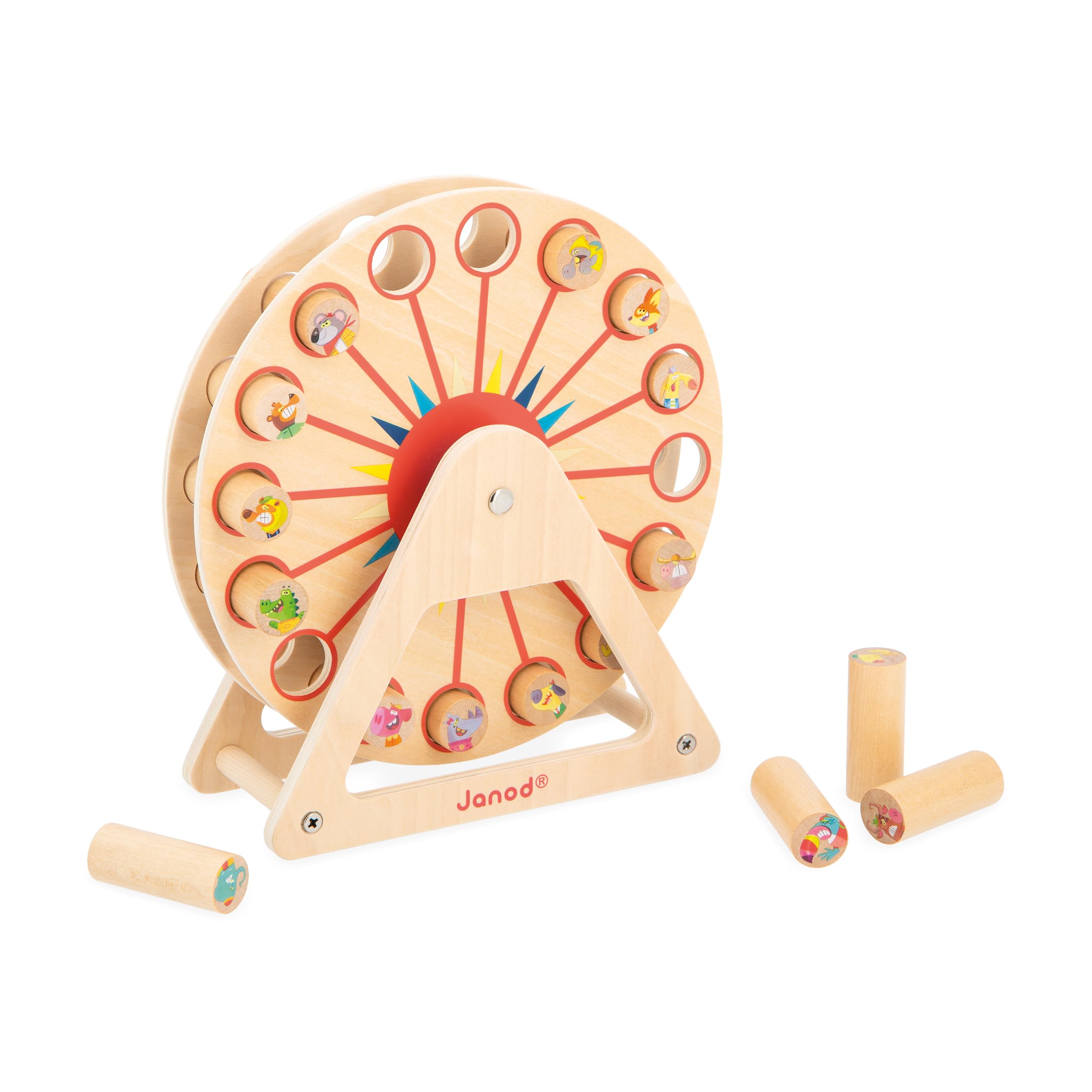 janod-riesenrad-applepop-j03358-holz-strategiespiel-mit-16-figuren-ab-5-jahren image 2