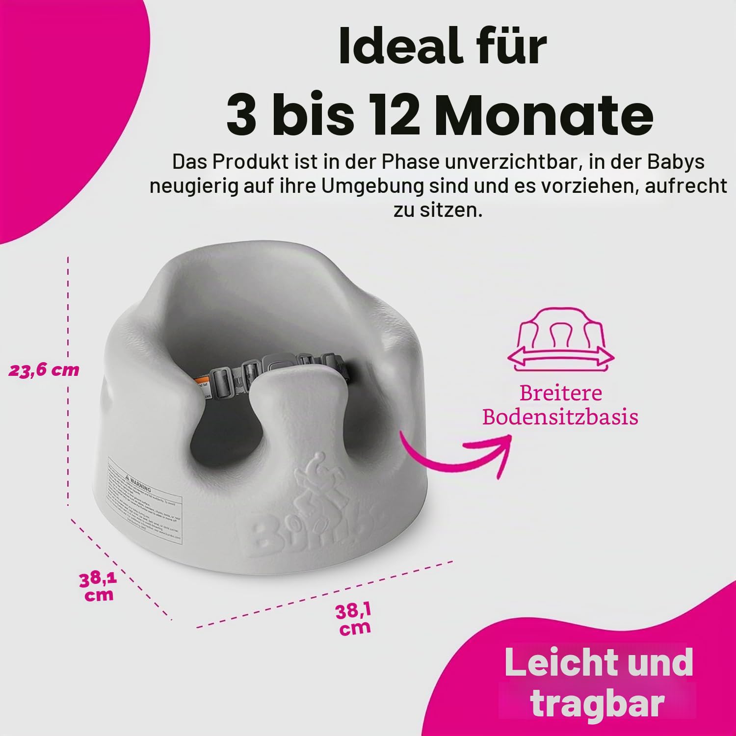 bumbo-floor-seat-babysitz-cool-grey-bodensitz image 3