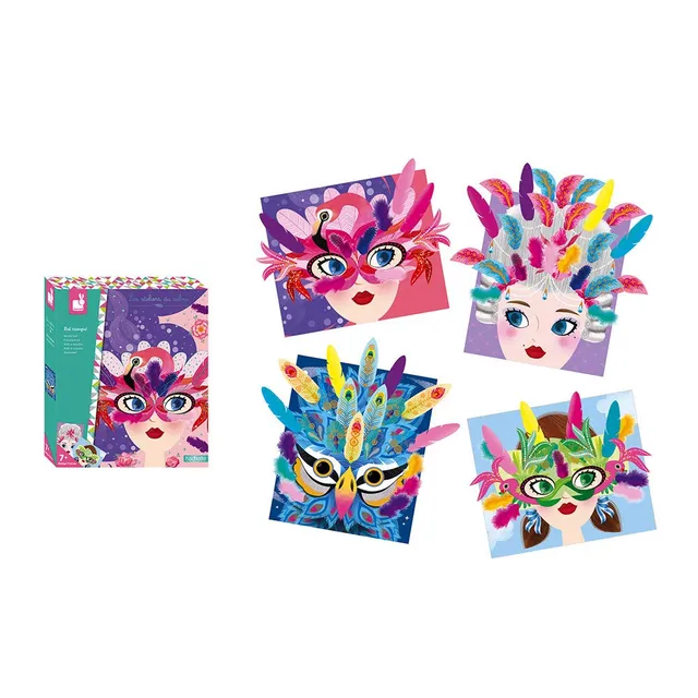 janod-les-ateliers-du-calme-maskenball-bastelset-4-teilig image 1